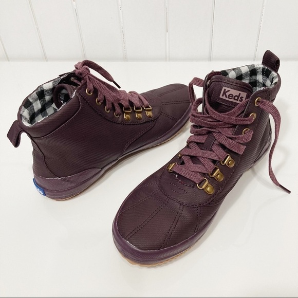 Keds Scout Burgundy Matte Twill Water Resistant Lace Up Boots Size 7.5 - Picture 16 of 16